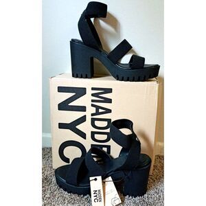 Lug Block 4" Heel Sandals . Size: 8 1/2 . TRP Outsole Textile Upper . New in Box